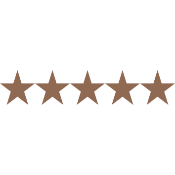 5 stars in a row in brown